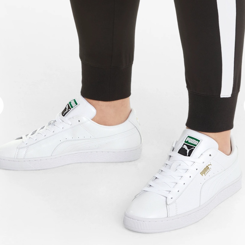 NEW PUMA Basket Classic XXI White Men's Sneakers - size 9.5